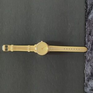 Manhattan by Croton Women's Stainless Steel Gold Color Watch w/Rhinestone Face